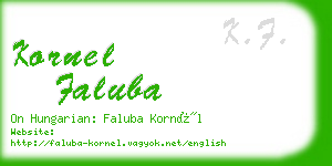 kornel faluba business card